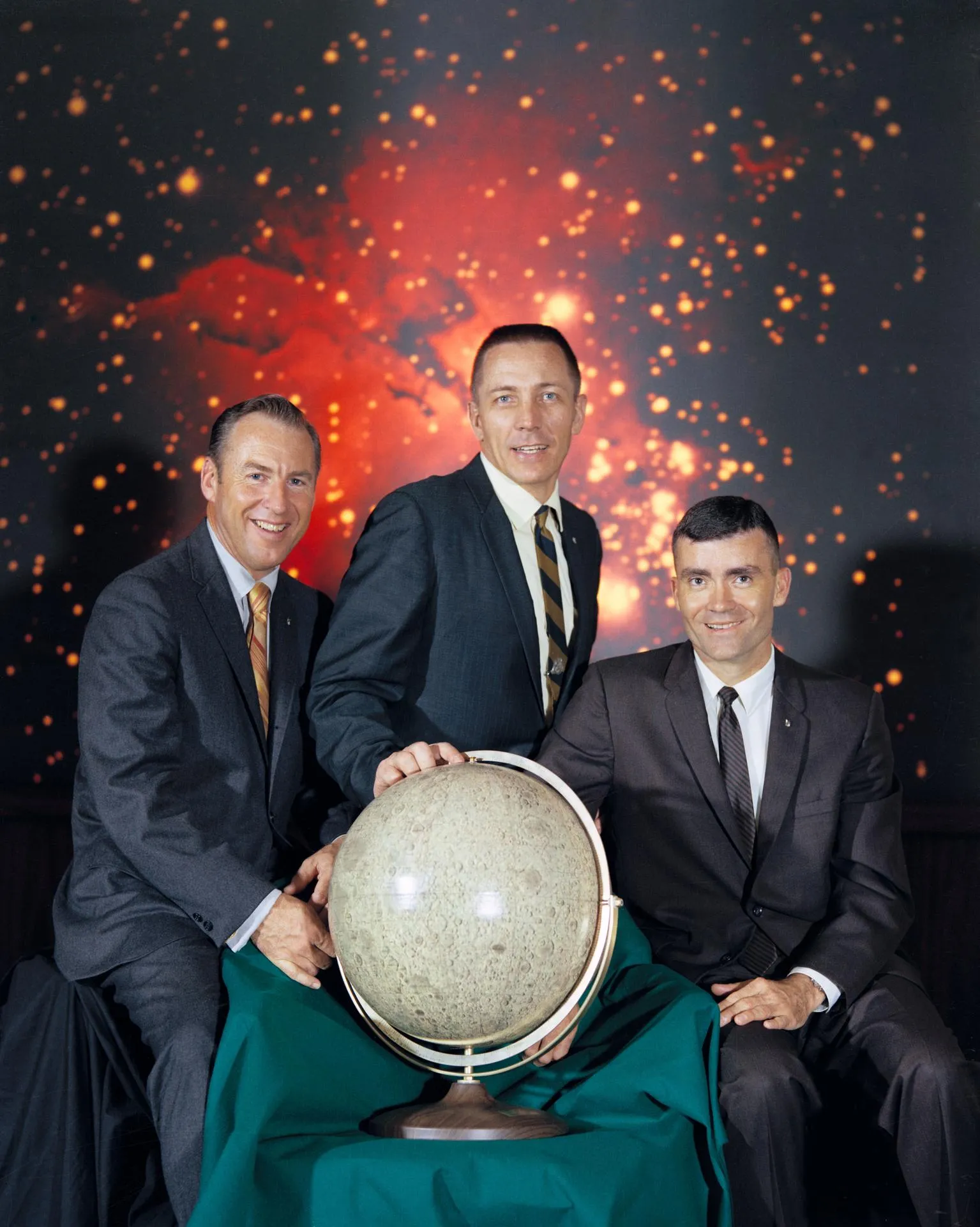 Astronauts James A. Lovell Jr., John L. Swigert Jr., and Fred W. Haise Jr.